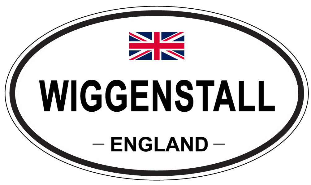 WIGGENSTALL, ENGLAND - Oval Sticker