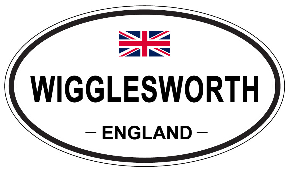 WIGGLESWORTH, ENGLAND - Oval Sticker