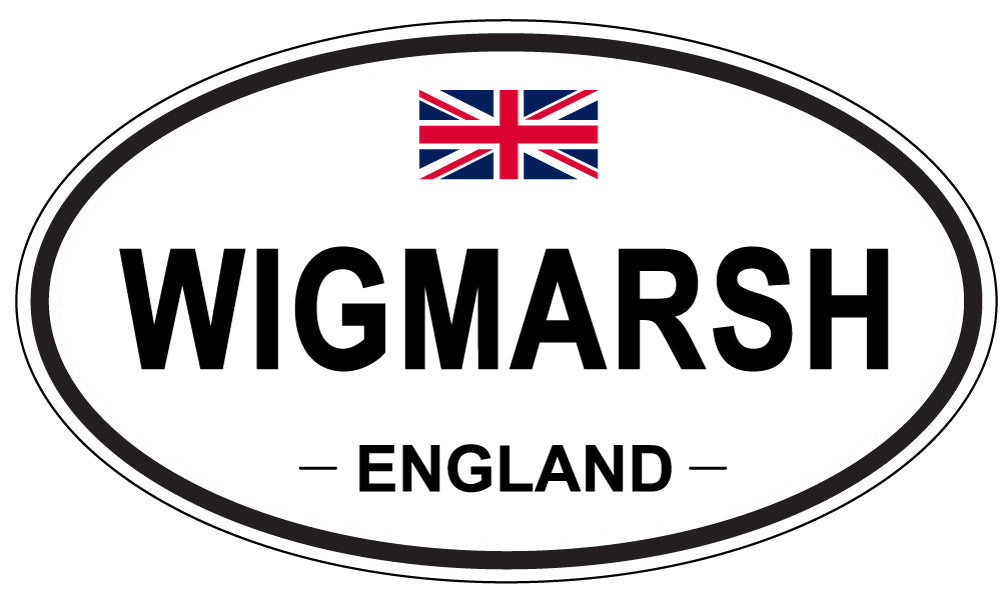 WIGMARSH, ENGLAND - Oval Sticker