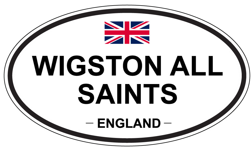 WIGSTON ALL SAINTS, ENGLAND - Oval Sticker