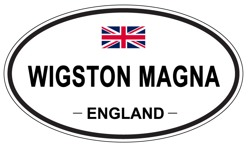WIGSTON MAGNA, ENGLAND - Oval Sticker