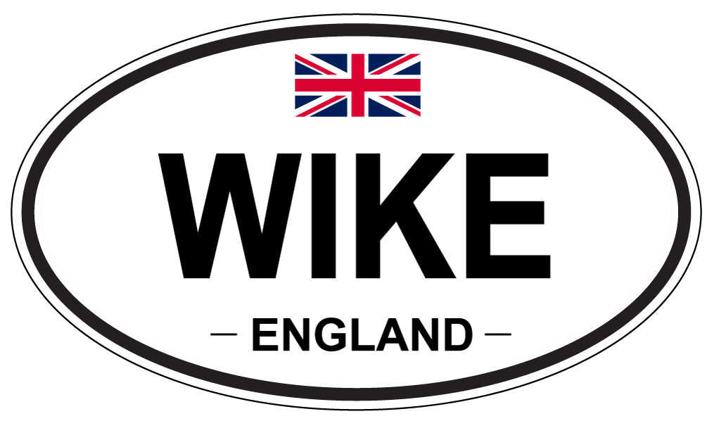 WIKE, ENGLAND - Oval Sticker