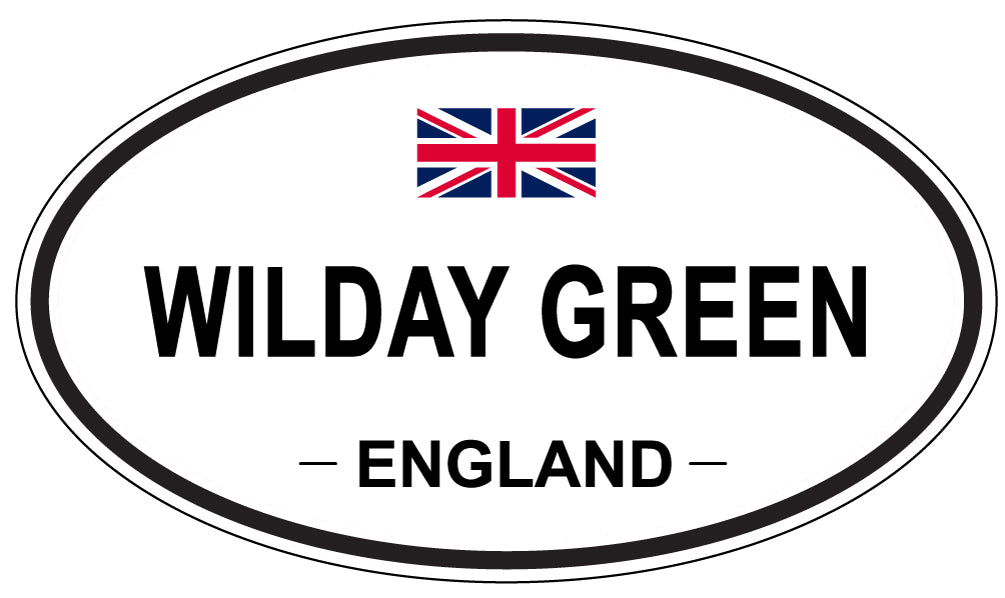 WILDAY GREEN, ENGLAND - Oval Sticker