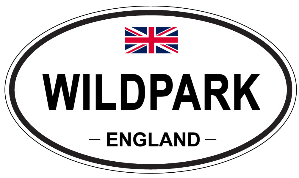 WILDPARK, ENGLAND - Oval Sticker