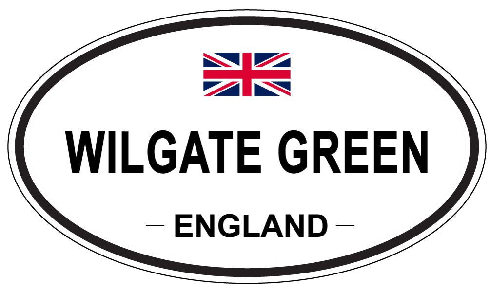 WILGATE GREEN, ENGLAND - Oval Sticker