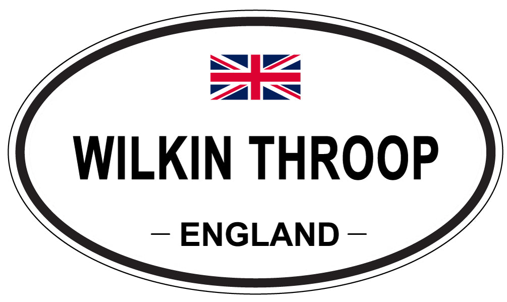 WILKIN THROOP, ENGLAND - Oval Sticker