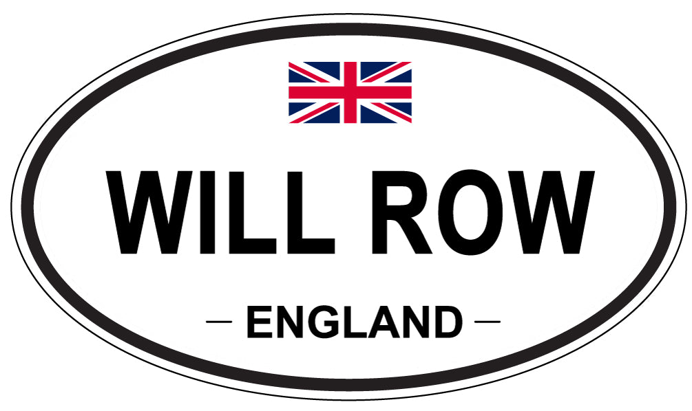 WILL ROW, ENGLAND - Oval Sticker