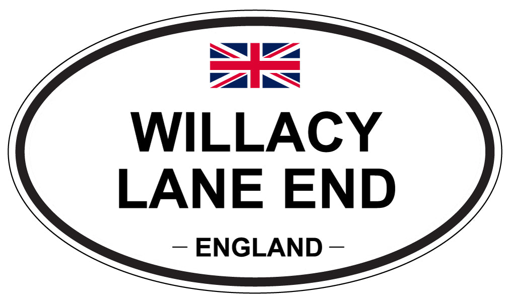 WILLACY LANE END, ENGLAND - Oval Sticker