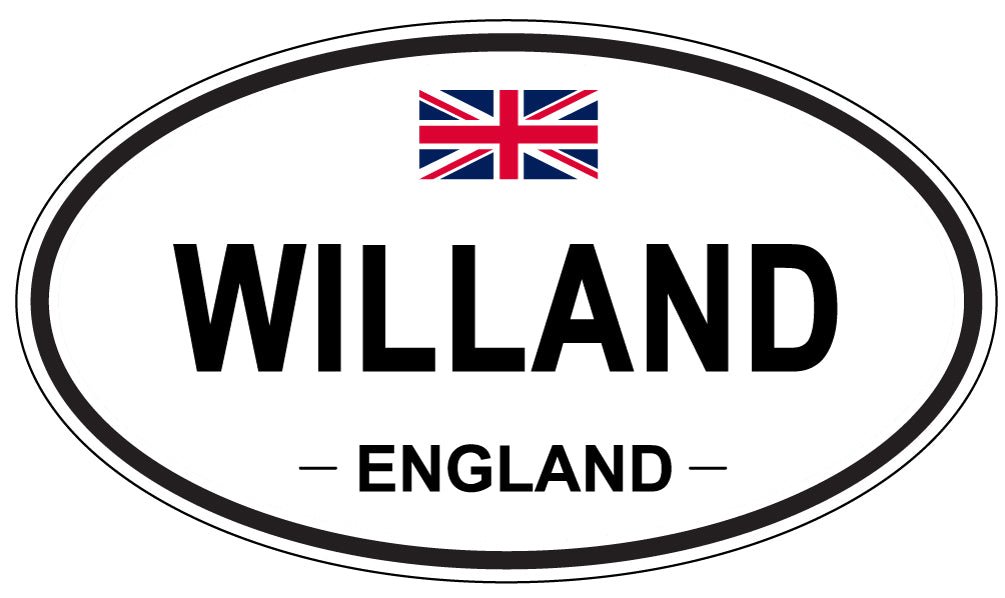 WILLAND, ENGLAND - Oval Sticker