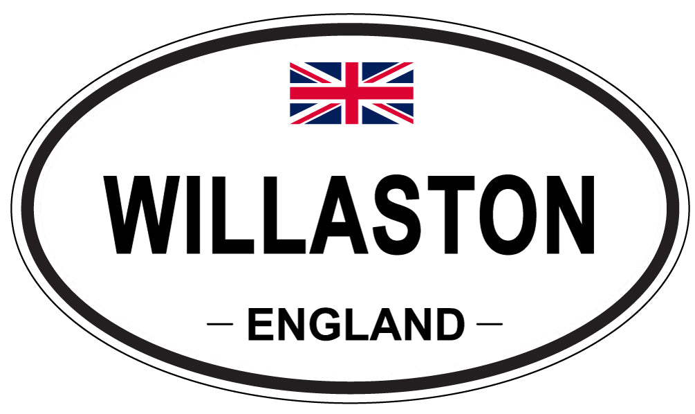 WILLASTON, ENGLAND - Oval Sticker