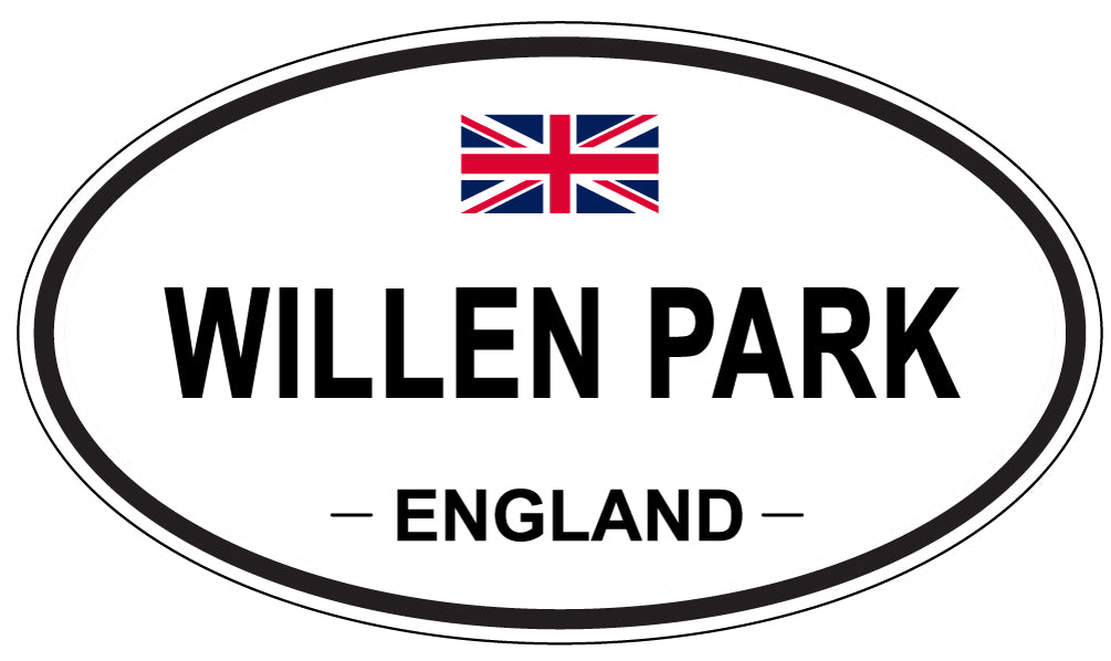 WILLEN PARK, ENGLAND - Oval Sticker