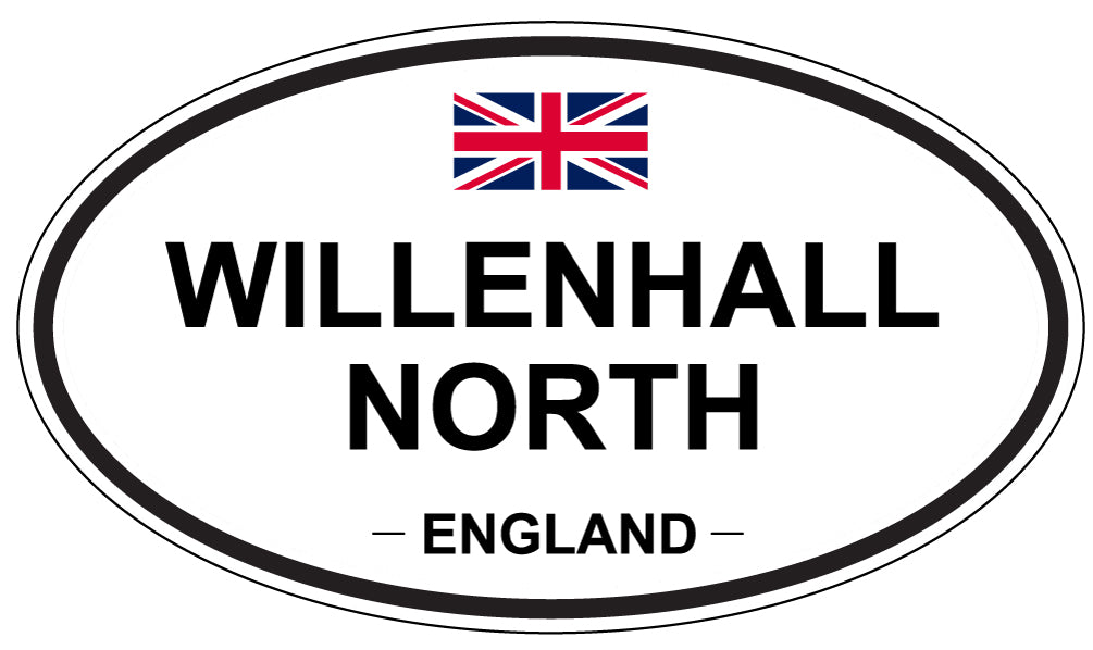 WILLENHALL NORTH, ENGLAND - Oval Sticker