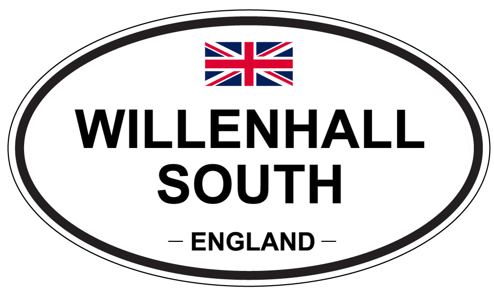 WILLENHALL SOUTH, ENGLAND - Oval Sticker