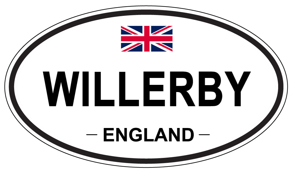 WILLERBY, ENGLAND - Oval Sticker
