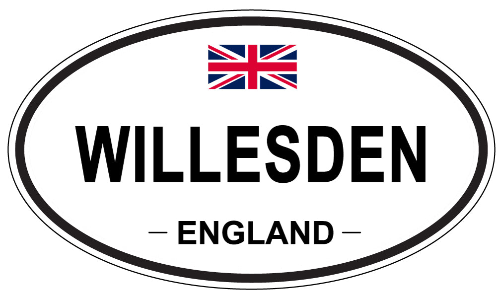 WILLESDEN, ENGLAND - Oval Sticker