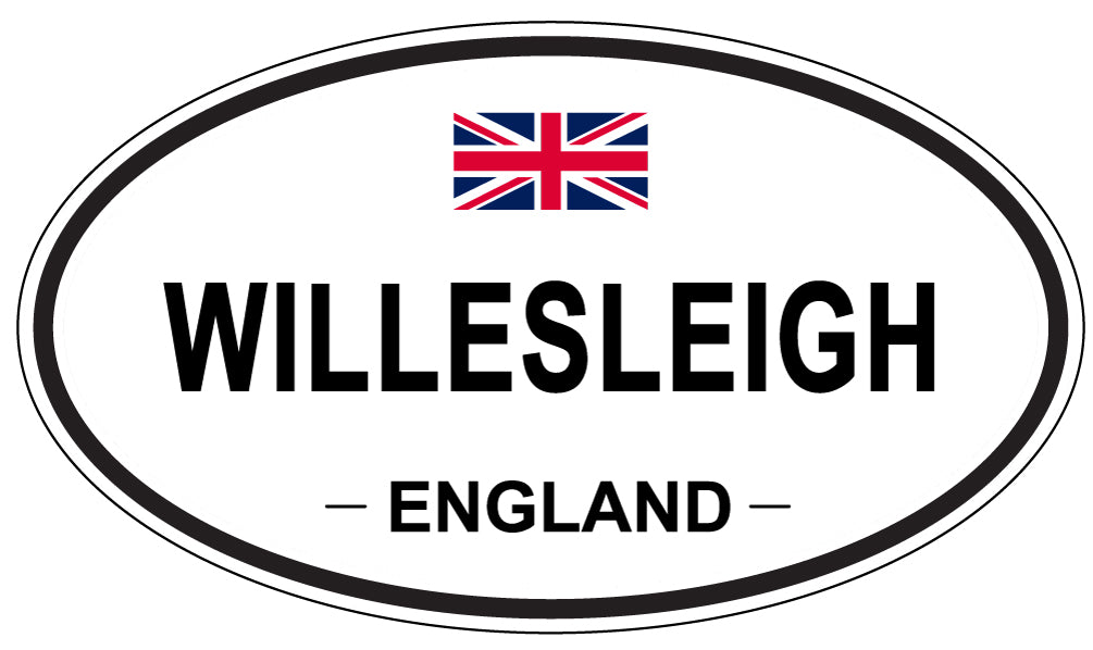 WILLESLEIGH, ENGLAND - Oval Sticker