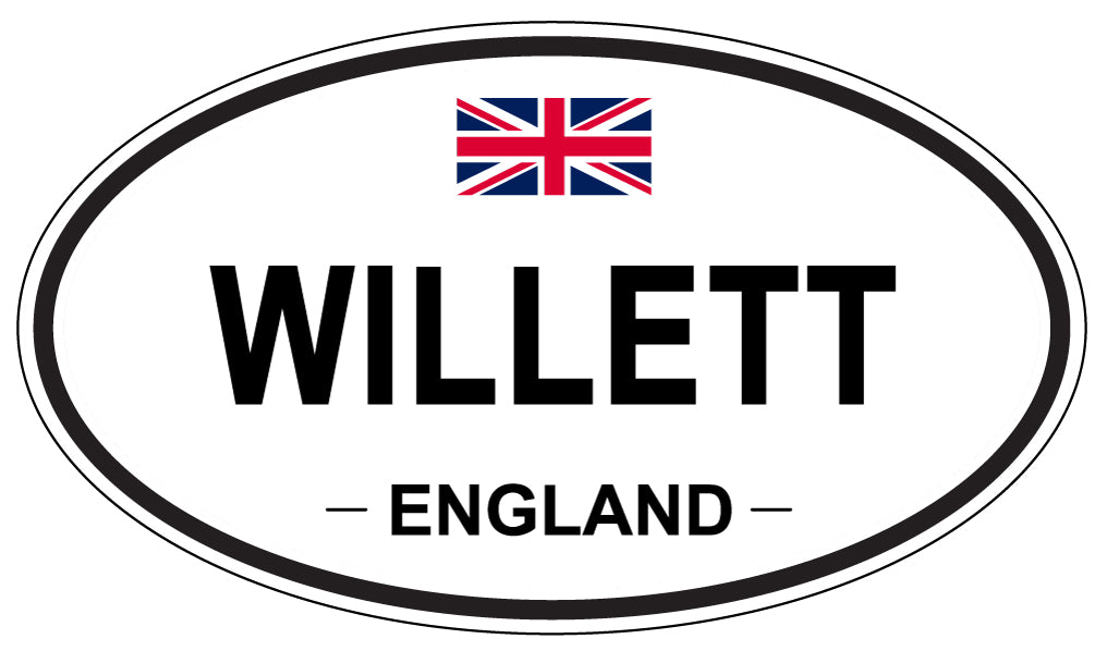 WILLETT, ENGLAND - Oval Sticker