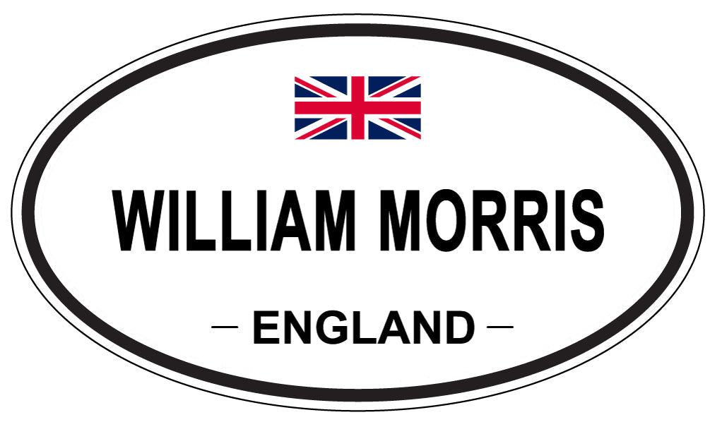 WILLIAM MORRIS, ENGLAND - Oval Sticker
