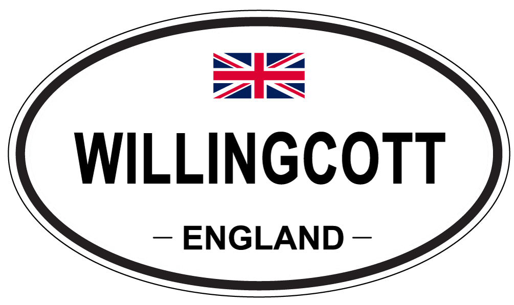WILLINGCOTT, ENGLAND - Oval Sticker