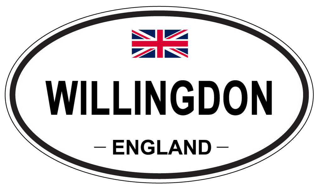 WILLINGDON, ENGLAND - Oval Sticker