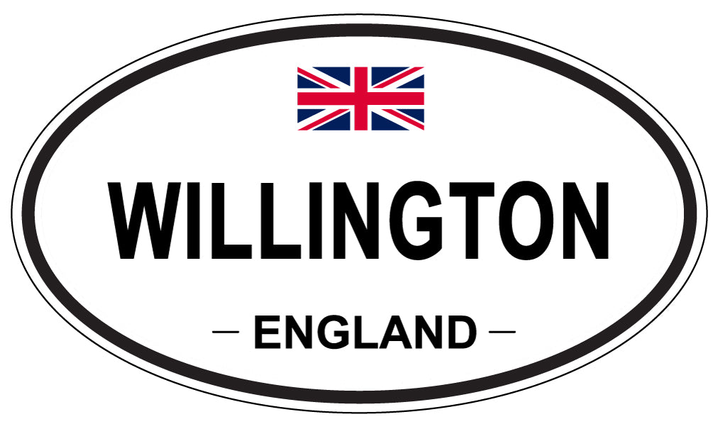 WILLINGTON, ENGLAND - Oval Sticker