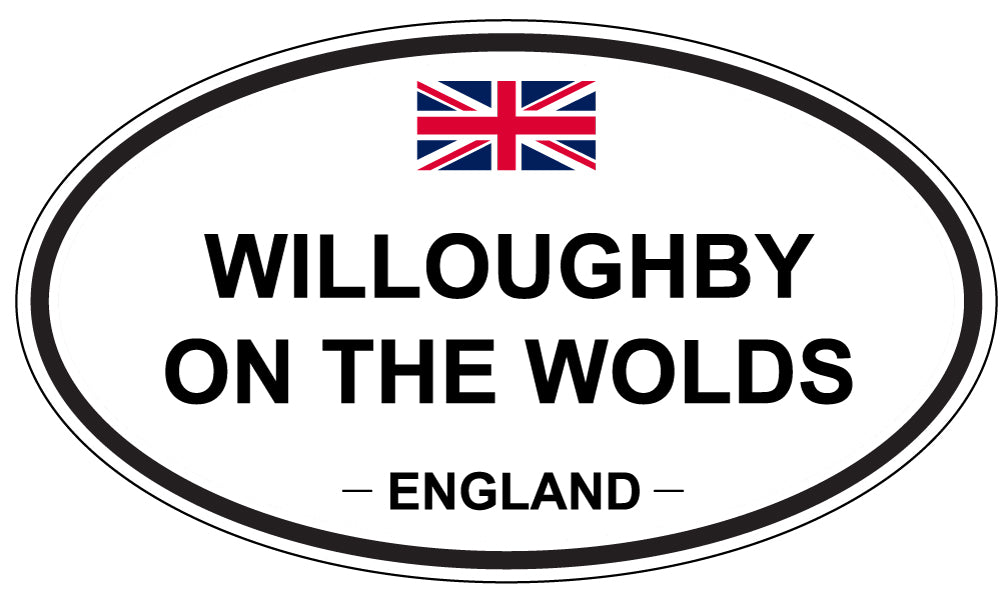 WILLOUGHBY ON THE WOLDS, ENGLAND - Oval Sticker