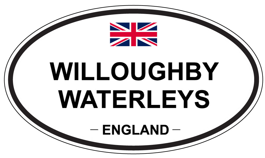 WILLOUGHBY WATERLEYS, ENGLAND - Oval Sticker