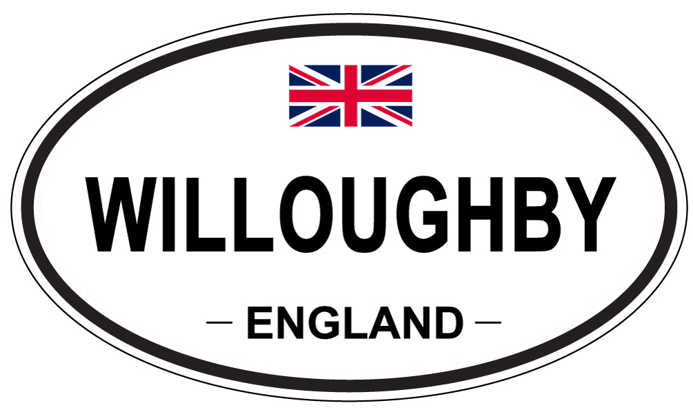 WILLOUGHBY, ENGLAND - Oval Sticker