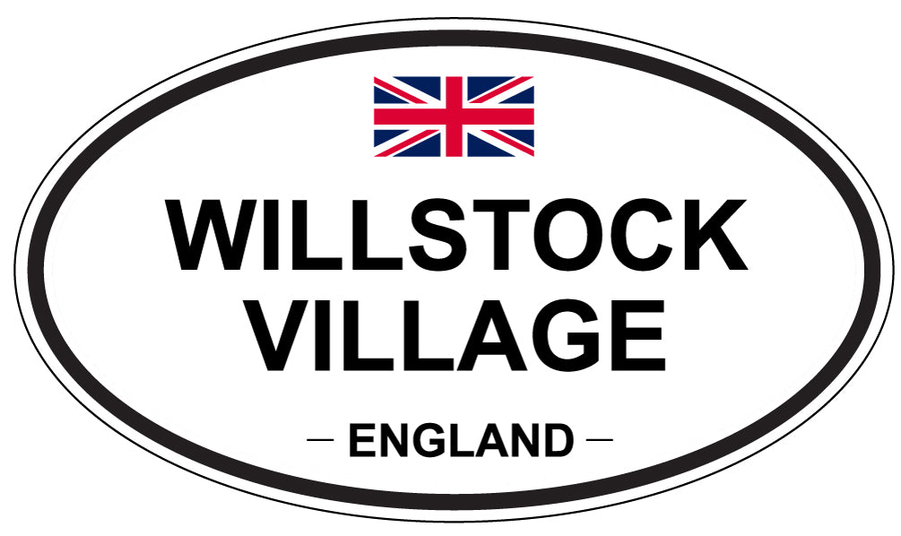 WILLSTOCK VILLAGE, ENGLAND - Oval Sticker