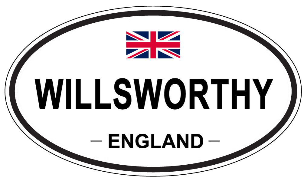 WILLSWORTHY, ENGLAND - Oval Sticker