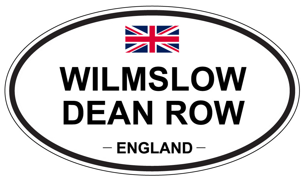 WILMSLOW DEAN ROW, ENGLAND - Oval Sticker