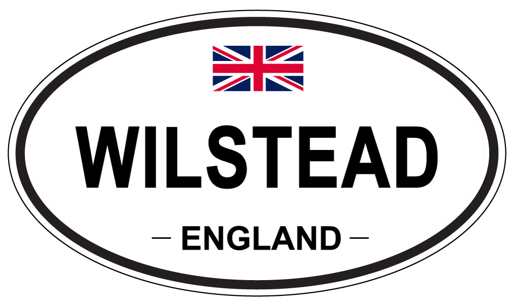 WILSTEAD, ENGLAND - Oval Sticker