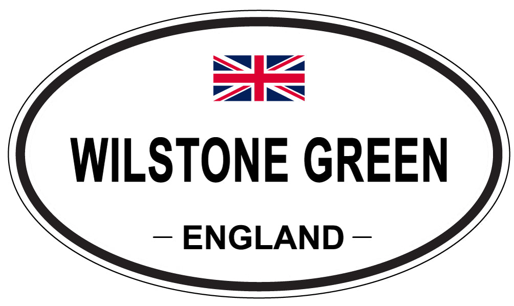 WILSTONE GREEN, ENGLAND - Oval Sticker