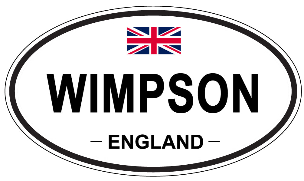 WIMPSON, ENGLAND - Oval Sticker