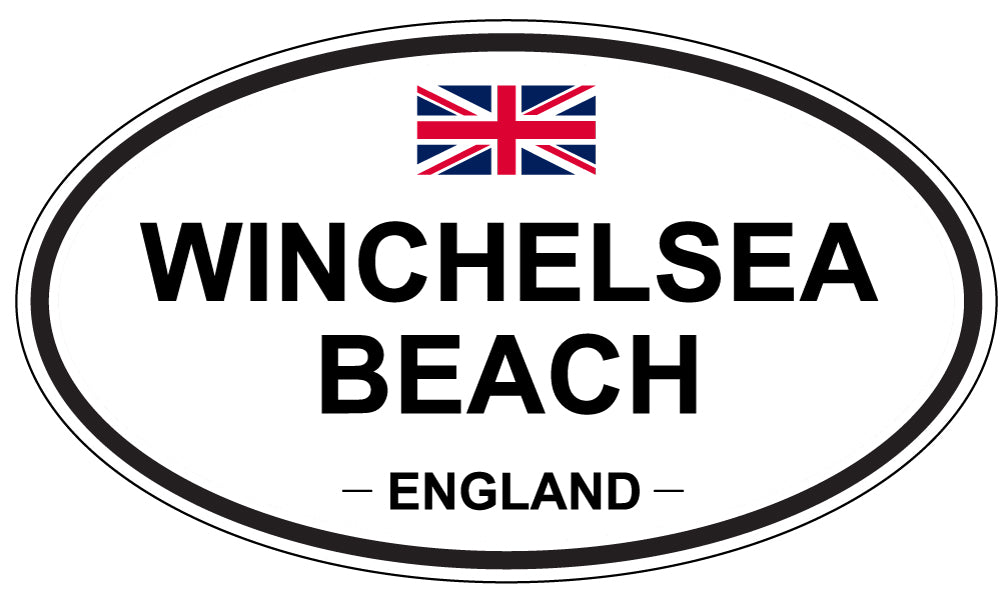 WINCHELSEA BEACH, ENGLAND - Oval Sticker