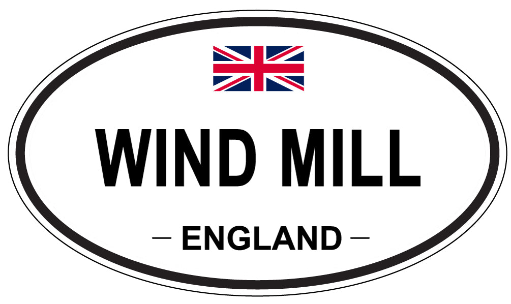 WIND MILL, England - Oval Magnet