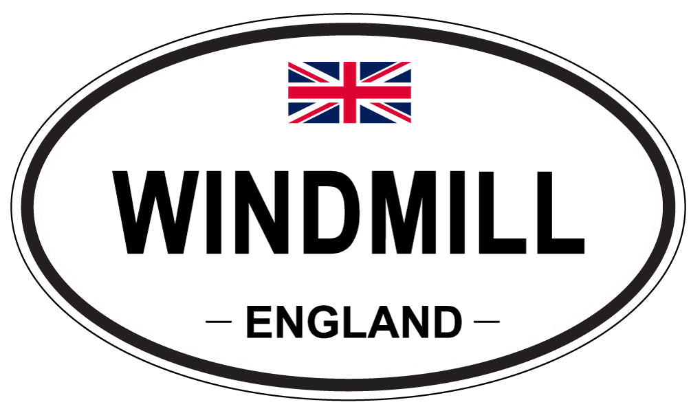 WINDMILL, England - Oval Magnet