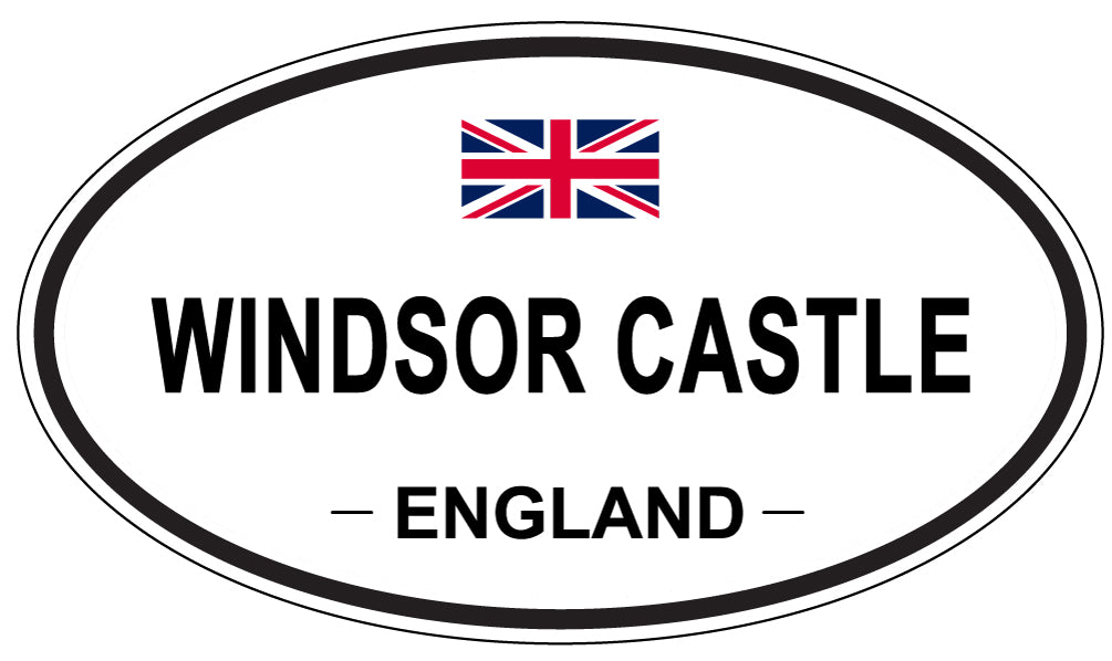 WINDSOR CASTLE, England - Oval Magnet