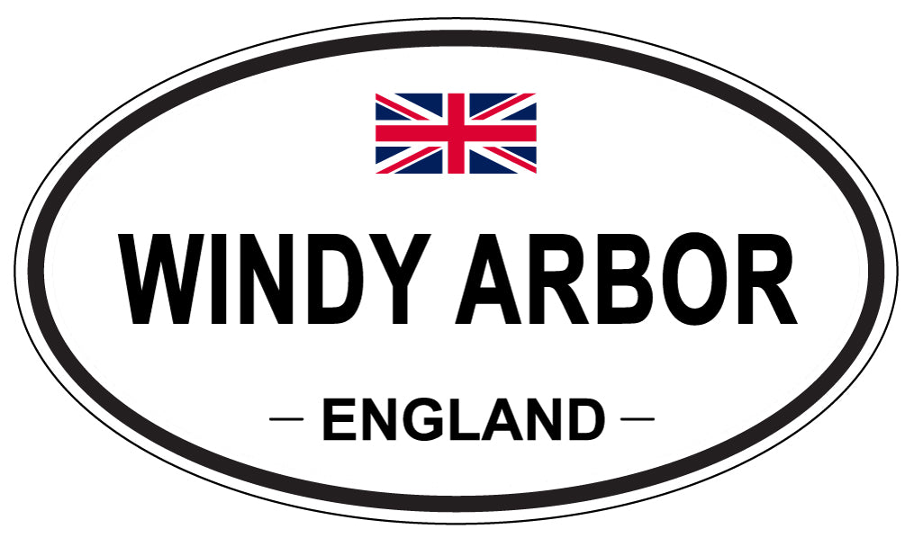 WINDY ARBOR, ENGLAND - Oval Sticker