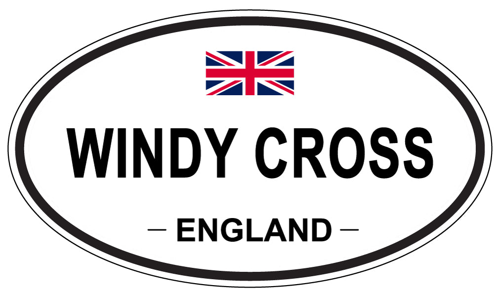 WINDY CROSS, ENGLAND - Oval Sticker
