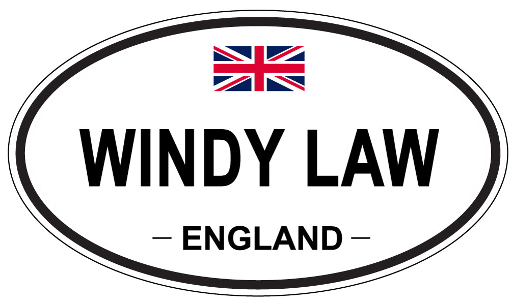 WINDY LAW, ENGLAND - Oval Sticker