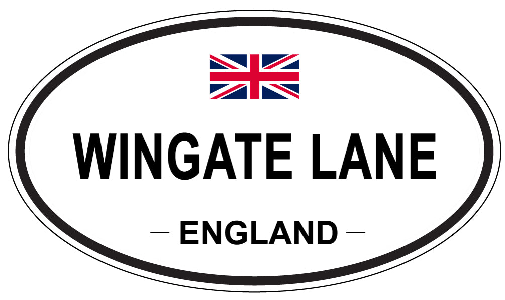 WINGATE LANE, England - Oval Magnet