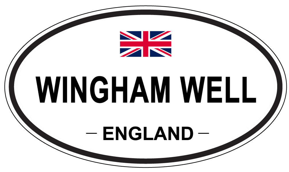 WINGHAM WELL, ENGLAND - Oval Sticker