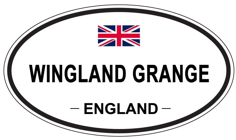 WINGLAND GRANGE, ENGLAND - Oval Sticker