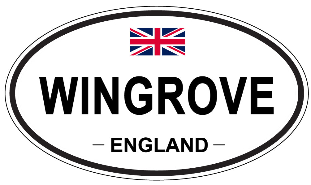 WINGROVE, ENGLAND - Oval Sticker