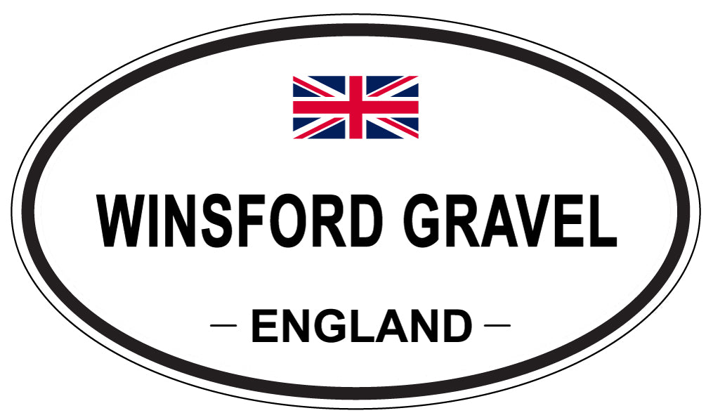 WINSFORD GRAVEL, ENGLAND - Oval Sticker