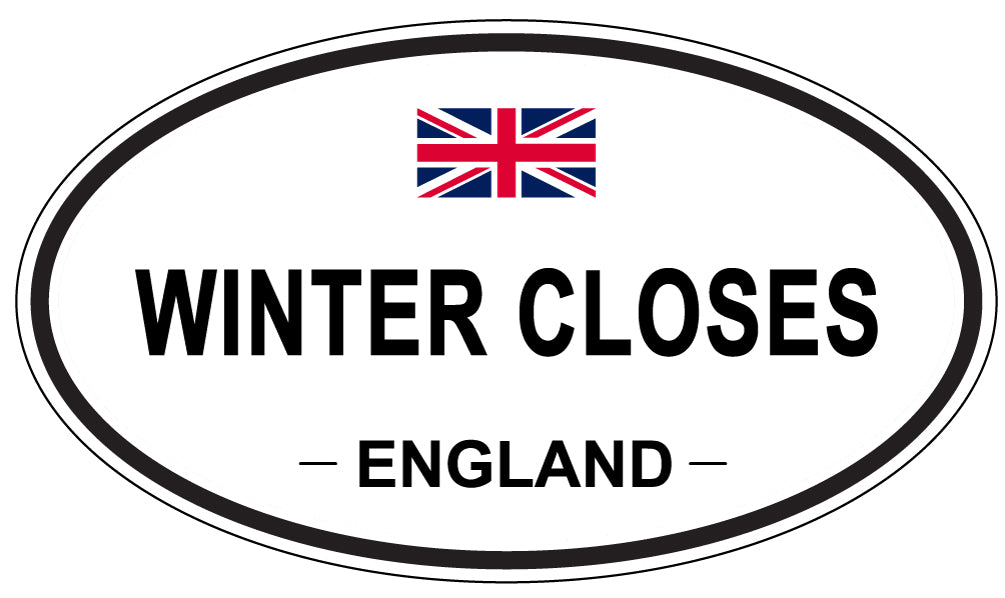 WINTER CLOSES, England - Oval Magnet