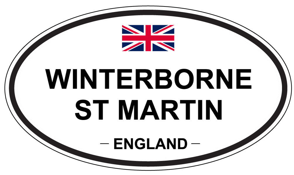 WINTERBORNE ST MARTIN, ENGLAND - Oval Sticker