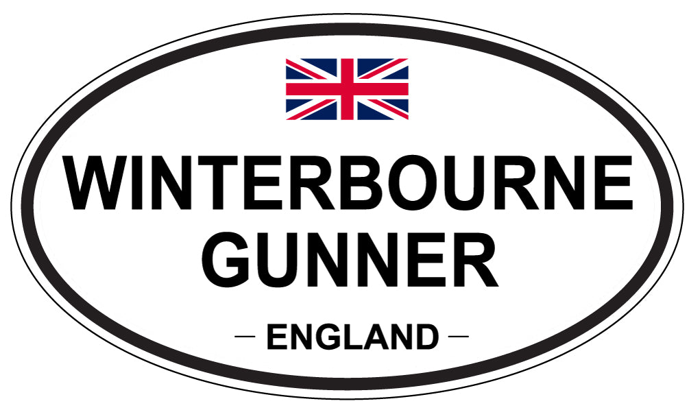 WINTERBOURNE GUNNER, ENGLAND - Oval Sticker