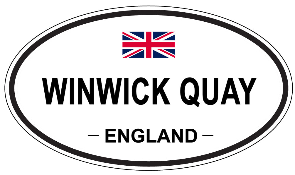 WINWICK QUAY, ENGLAND - Oval Sticker